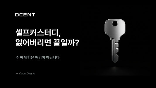 [크립토 클래스 1강] 셀프커스터디, 잃어버리면 끝일까?