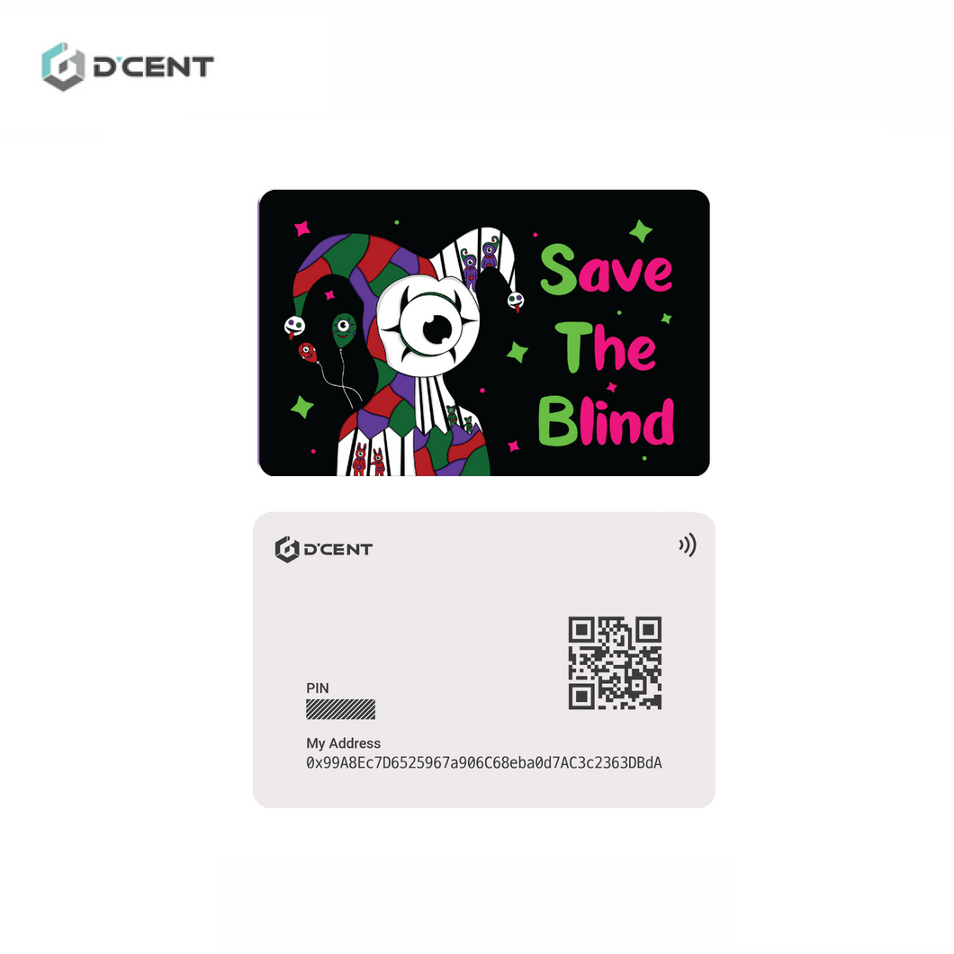 [100개 한정] Save The Blind 디자인 카드 지갑
